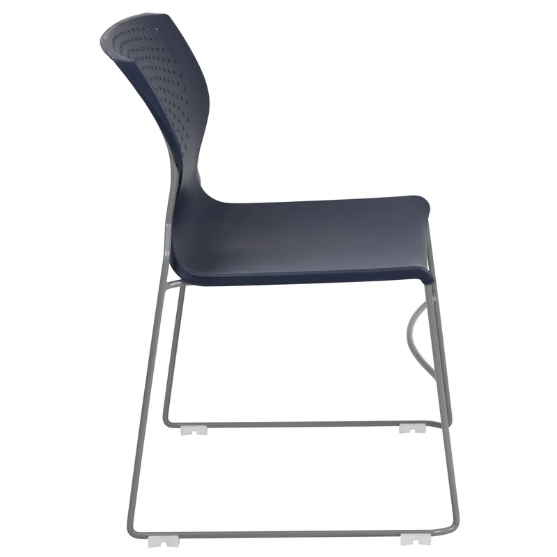 Home and Office Stack Chair with Lumbar Support and Metal Frame - Guest Chair