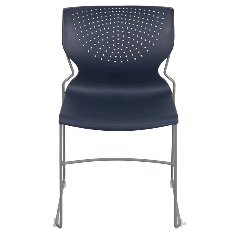 Home and Office Stack Chair with Lumbar Support and Metal Frame - Guest Chair