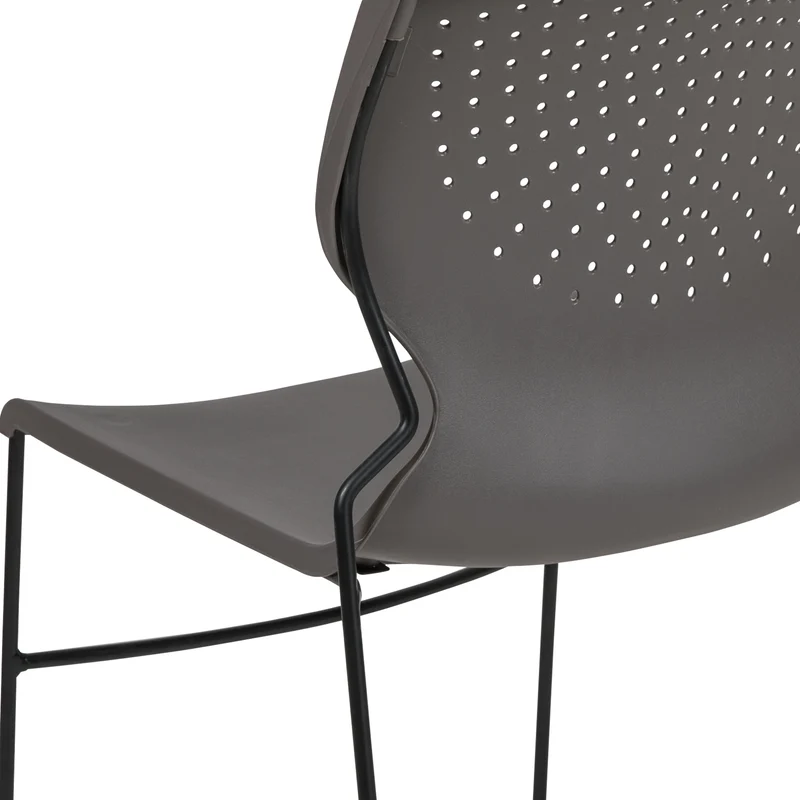 Home and Office Stack Chair with Lumbar Support and Metal Frame - Guest Chair
