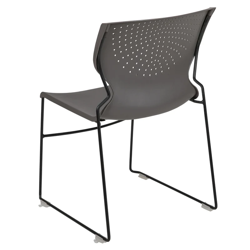 Home and Office Stack Chair with Lumbar Support and Metal Frame - Guest Chair