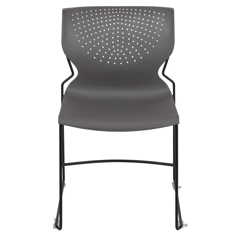 Home and Office Stack Chair with Lumbar Support and Metal Frame - Guest Chair
