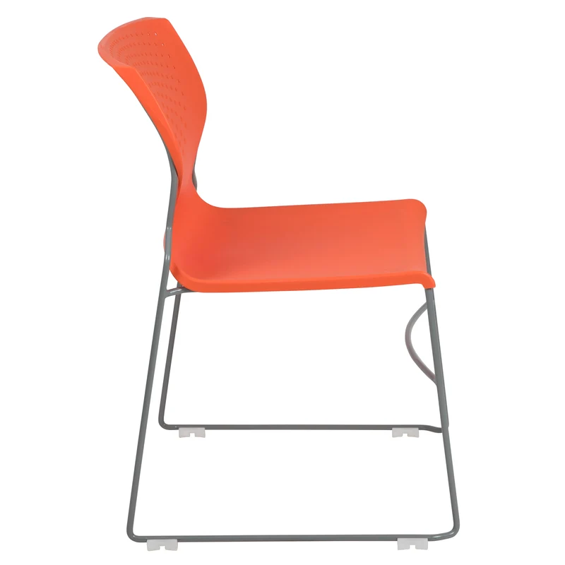 Home and Office Stack Chair with Lumbar Support and Metal Frame - Guest Chair