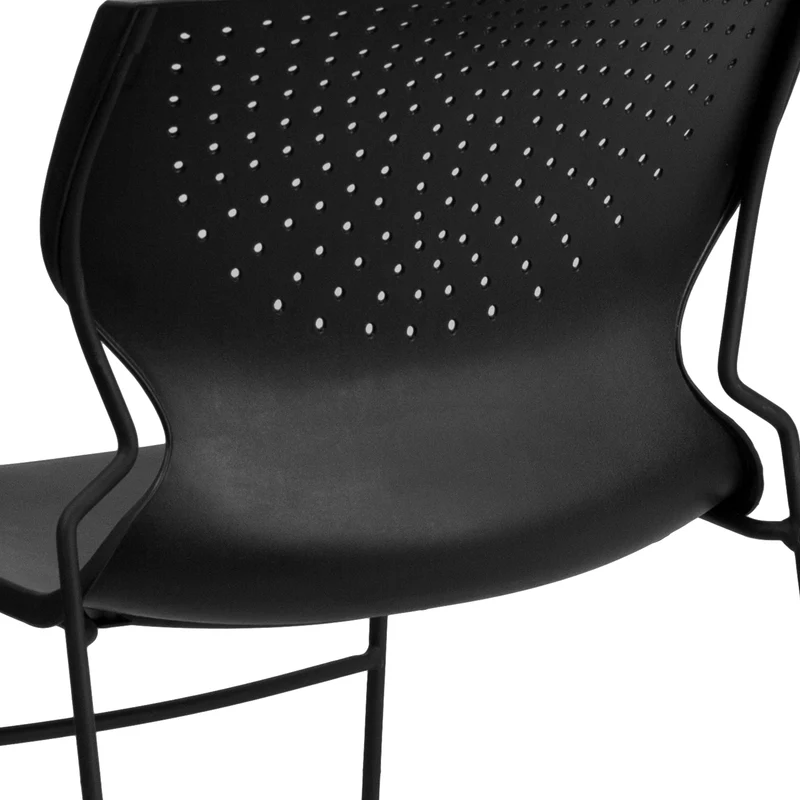 Home and Office Stack Chair with Lumbar Support and Metal Frame - Guest Chair