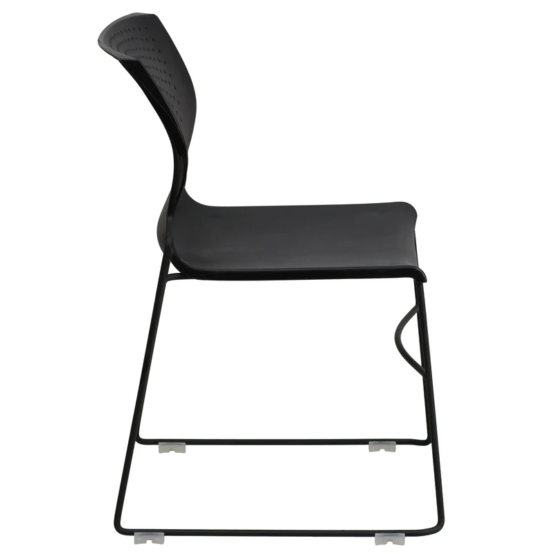Home and Office Stack Chair with Lumbar Support and Metal Frame - Guest Chair