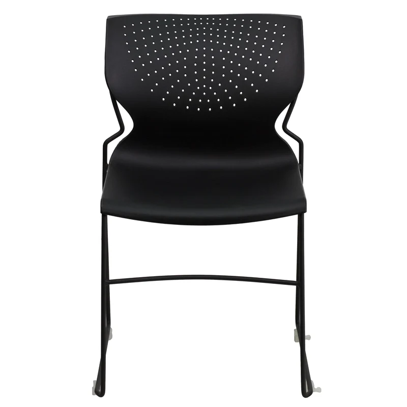 Home and Office Stack Chair with Lumbar Support and Metal Frame - Guest Chair