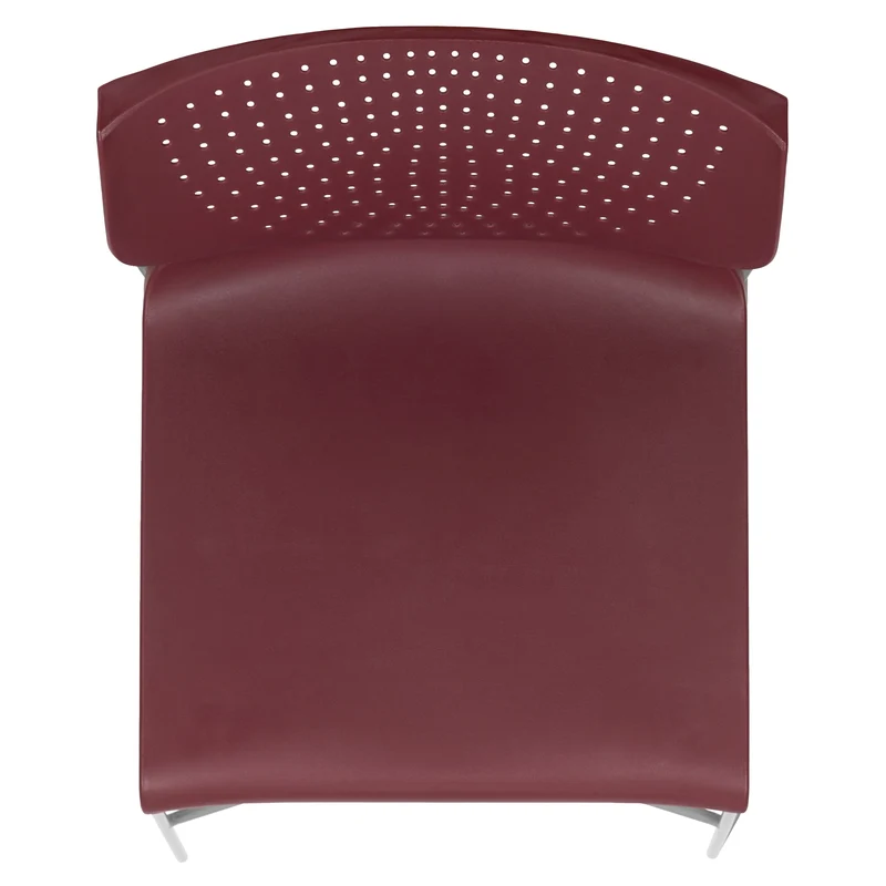 Home and Office Stack Chair with Lumbar Support and Metal Frame - Guest Chair