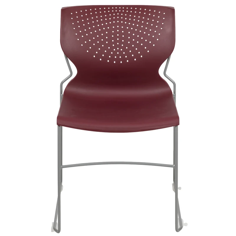 Home and Office Stack Chair with Lumbar Support and Metal Frame - Guest Chair