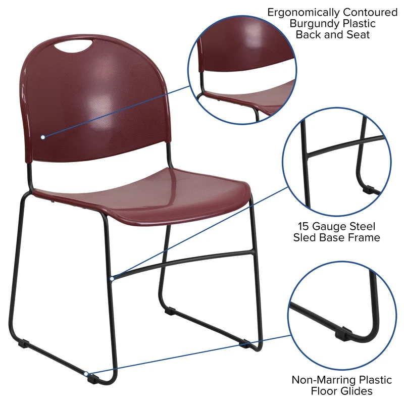 Ultra-Compact School Stack Chair - Office Guest Chair/Student Chair
