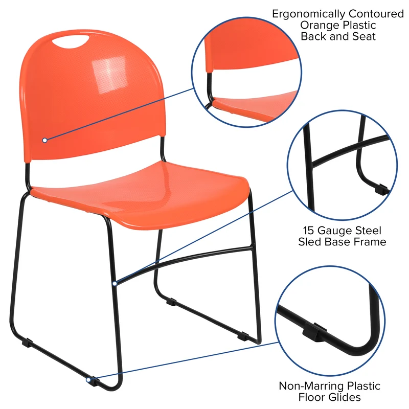 Ultra-Compact School Stack Chair - Office Guest Chair/Student Chair