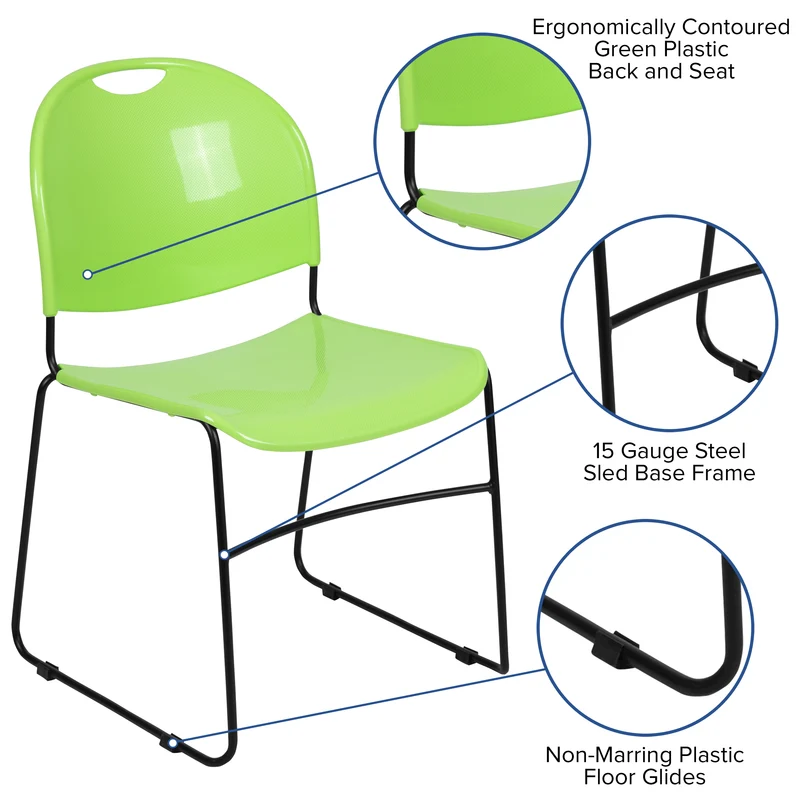 Ultra-Compact School Stack Chair - Office Guest Chair/Student Chair