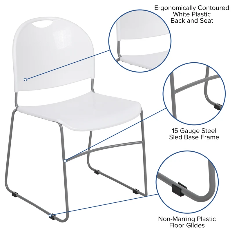 Ultra-Compact School Stack Chair - Office Guest Chair/Student Chair