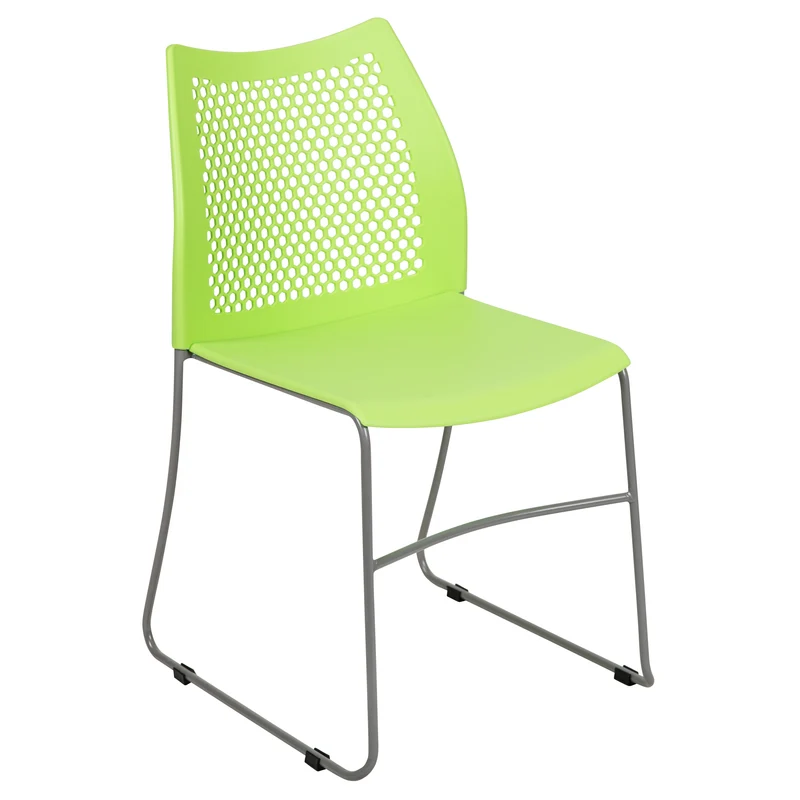 Home and Office Sled Base Stack Chair with Air-Vent Back - Guest Chair