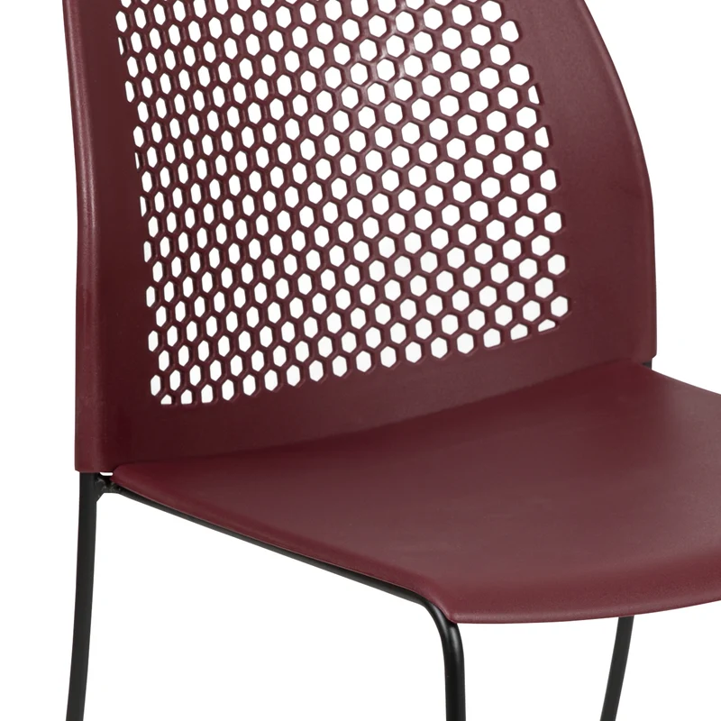 Home and Office Sled Base Stack Chair with Air-Vent Back - Guest Chair