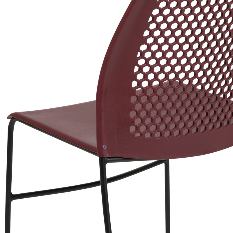 Home and Office Sled Base Stack Chair with Air-Vent Back - Guest Chair