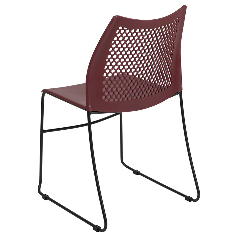 Home and Office Sled Base Stack Chair with Air-Vent Back - Guest Chair