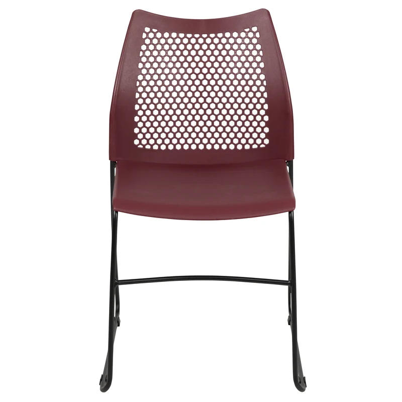 Home and Office Sled Base Stack Chair with Air-Vent Back - Guest Chair