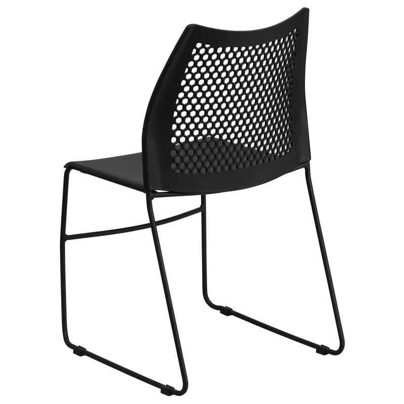 Home and Office Sled Base Stack Chair with Air-Vent Back - Guest Chair