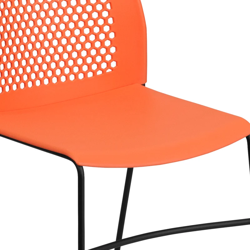 Home and Office Sled Base Stack Chair with Air-Vent Back - Guest Chair