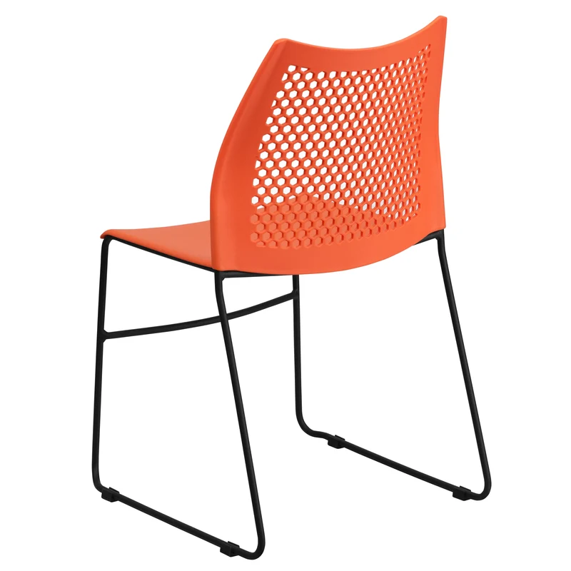 Home and Office Sled Base Stack Chair with Air-Vent Back - Guest Chair