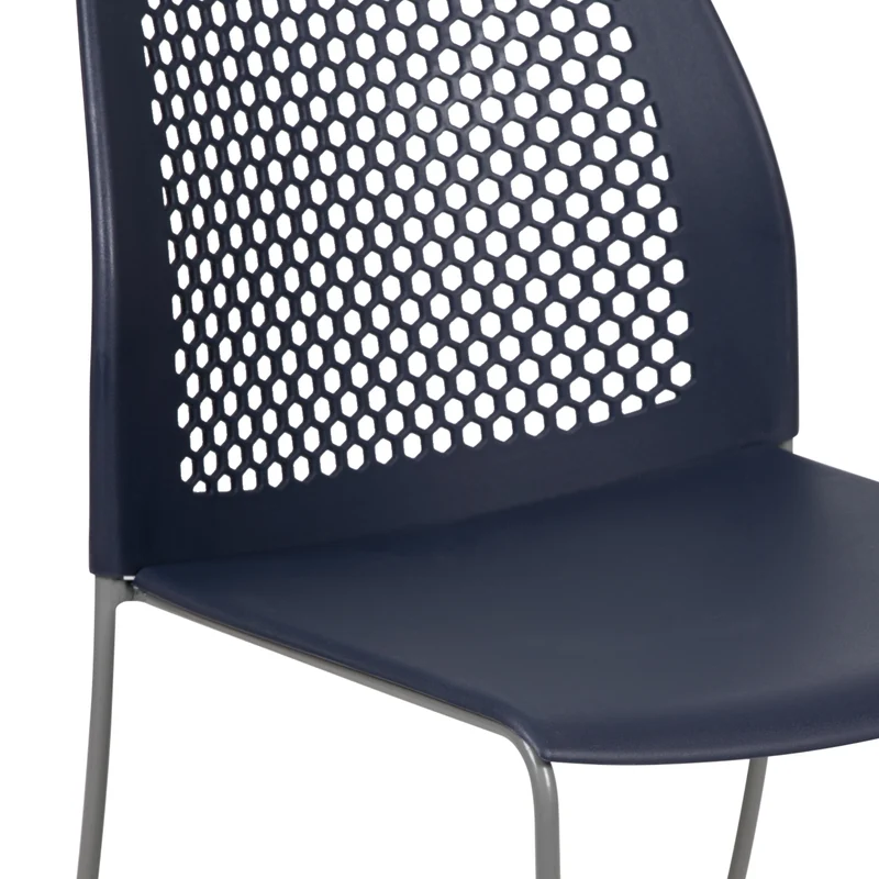 Home and Office Sled Base Stack Chair with Air-Vent Back - Guest Chair