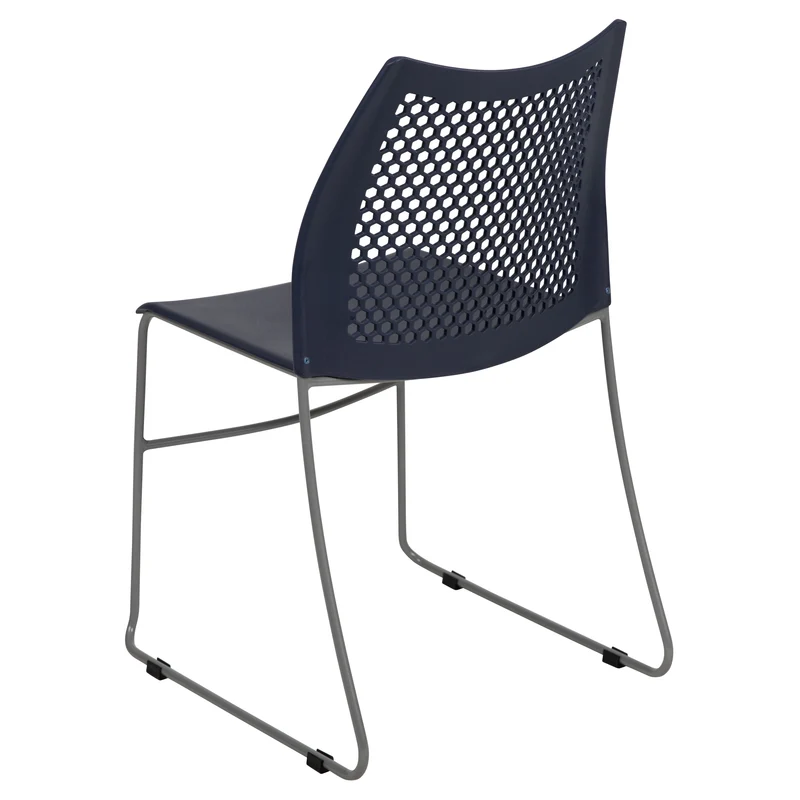 Home and Office Sled Base Stack Chair with Air-Vent Back - Guest Chair