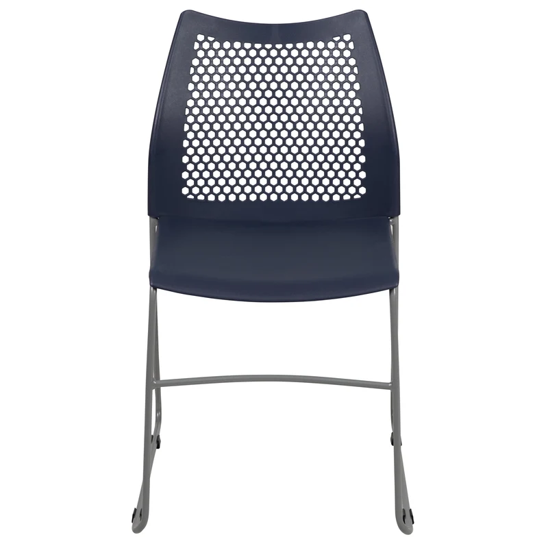 Home and Office Sled Base Stack Chair with Air-Vent Back - Guest Chair