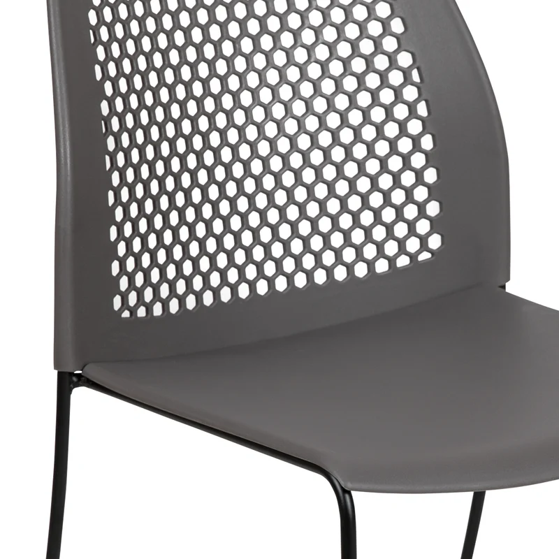 Home and Office Sled Base Stack Chair with Air-Vent Back - Guest Chair