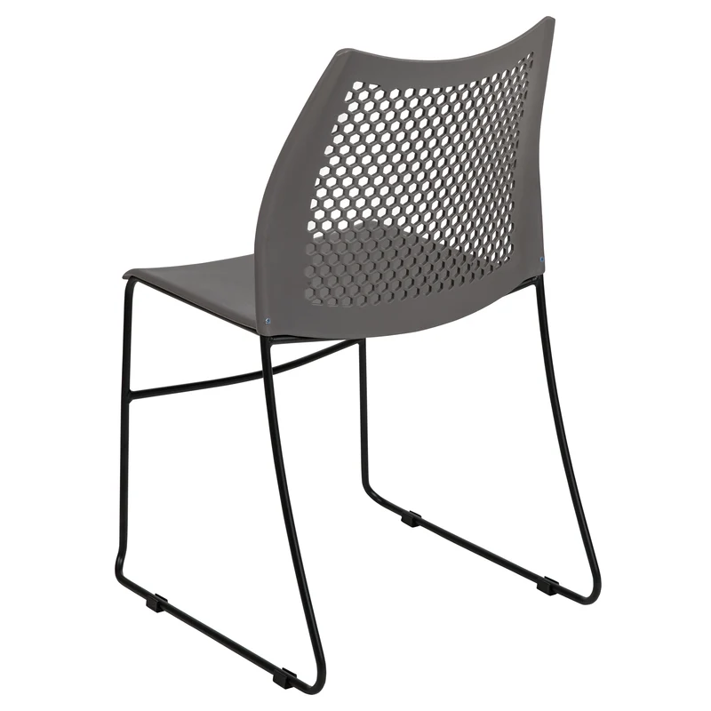 Home and Office Sled Base Stack Chair with Air-Vent Back - Guest Chair