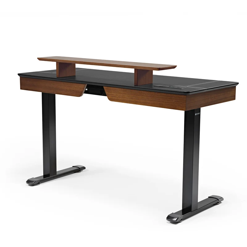 Faux Saddle Leather Adjustable Standing Desk (55"x23")