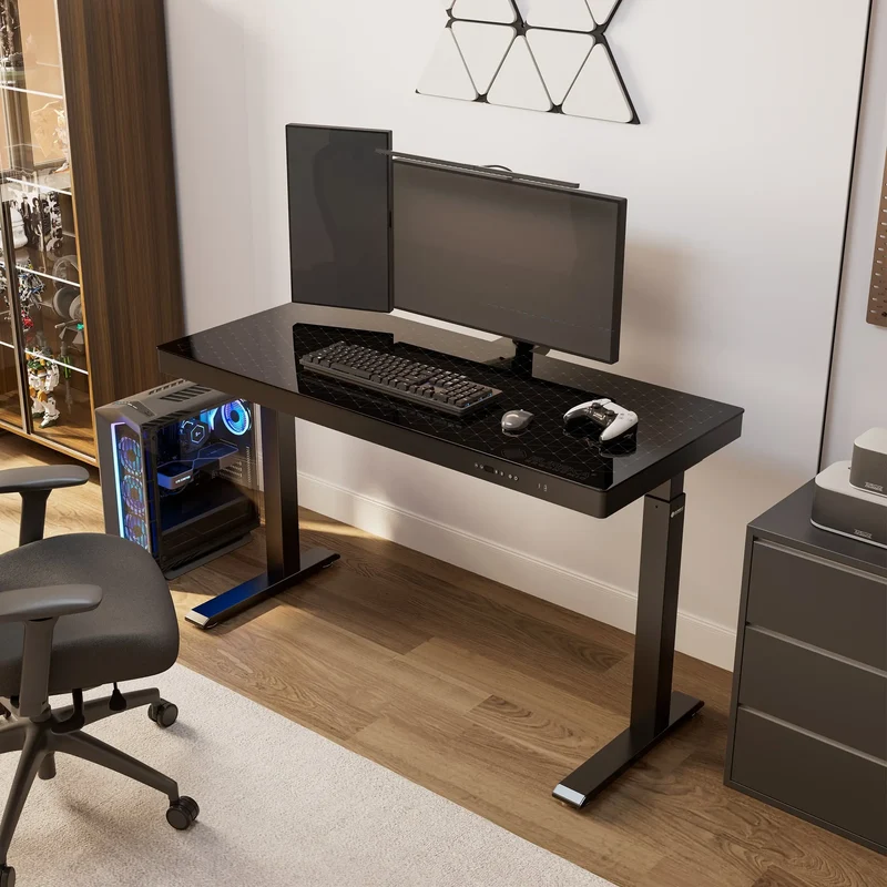 GTG-G55, Glass Desktop Gaming Standing Desk (55"x23")