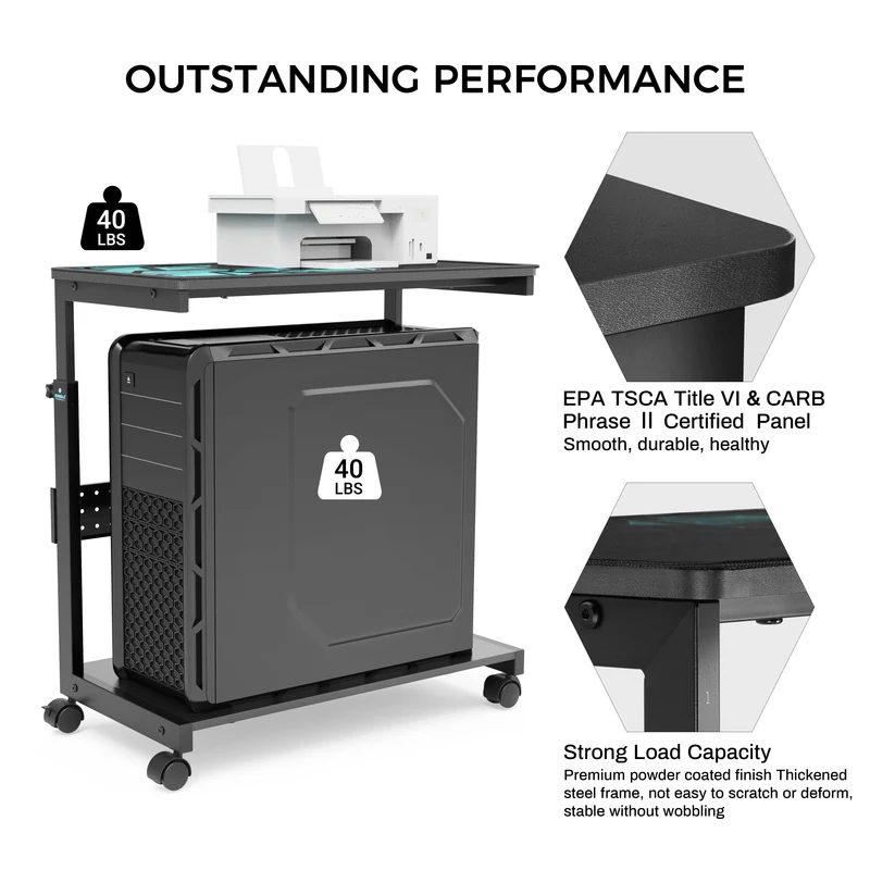 Mobile Height Adjustable CPU Cart