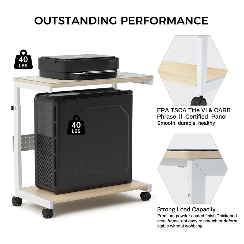 Mobile Height Adjustable CPU Cart