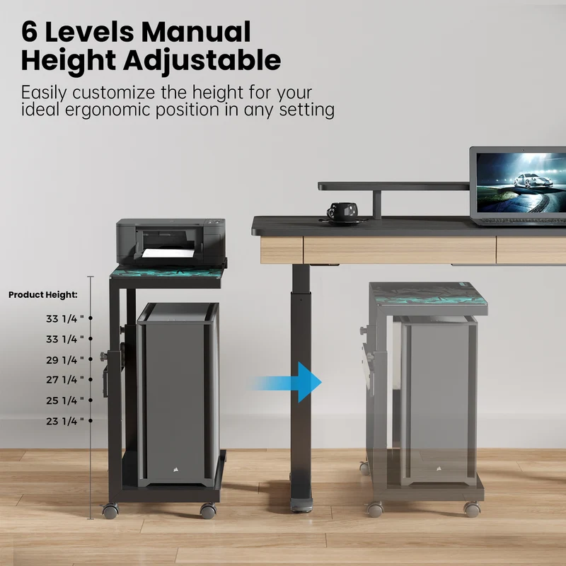 Mobile Height Adjustable CPU Cart