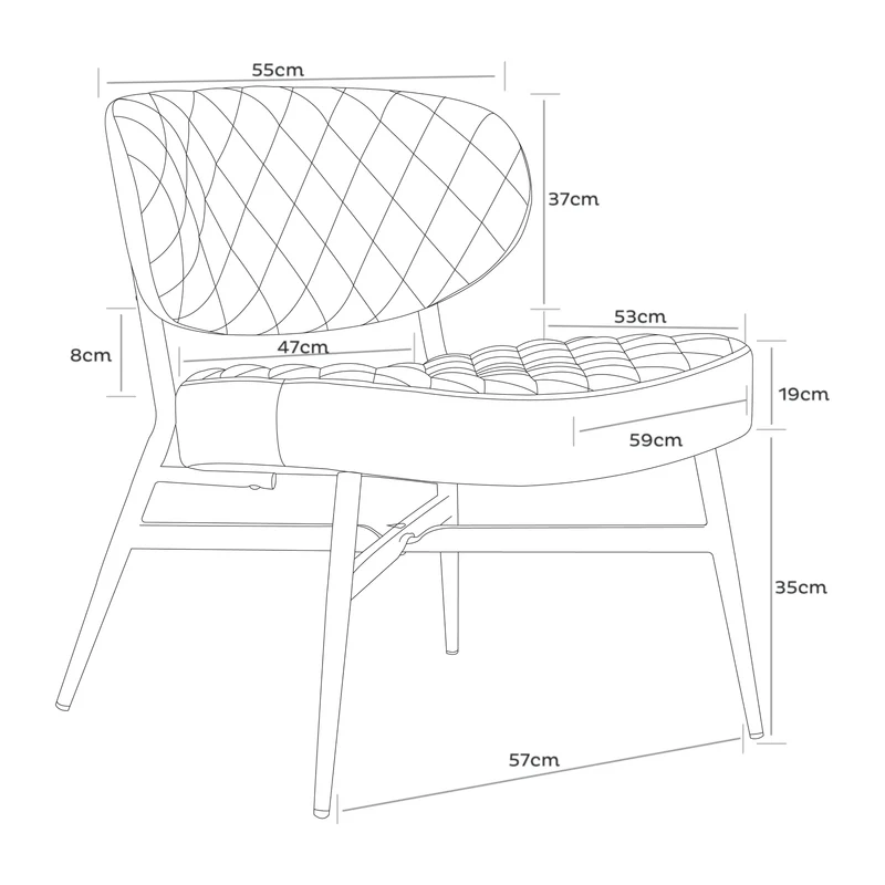 Boudoir Accent Chair — TAN PU, Compact & Stylish for Bedroom or Living Room