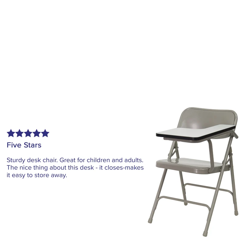 Premium Steel Folding Chair with Left Handed Tablet Arm - Event Chair