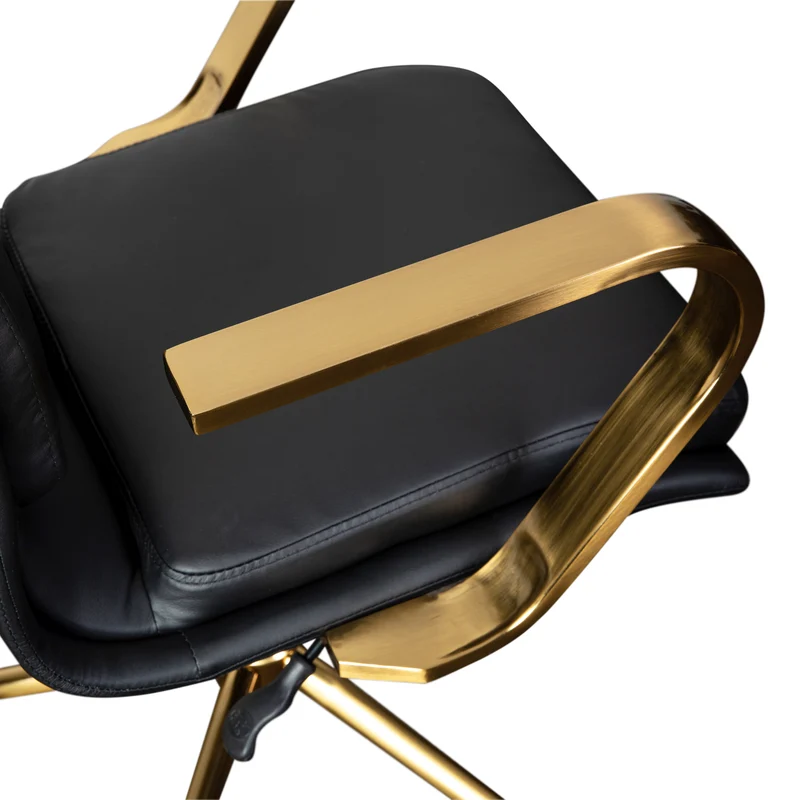Ziva Modern Upholstered Mid-Back Home Office Chair with Arms and 5 Star Base