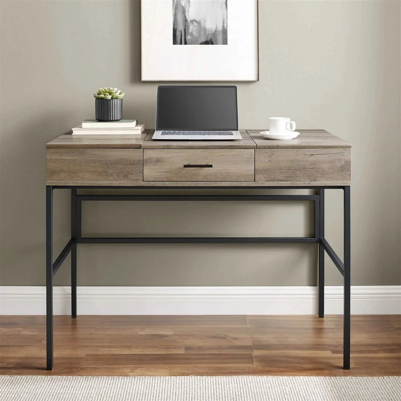 ADEPT Modern Desk in Rustic Oak Finish by Urban Style