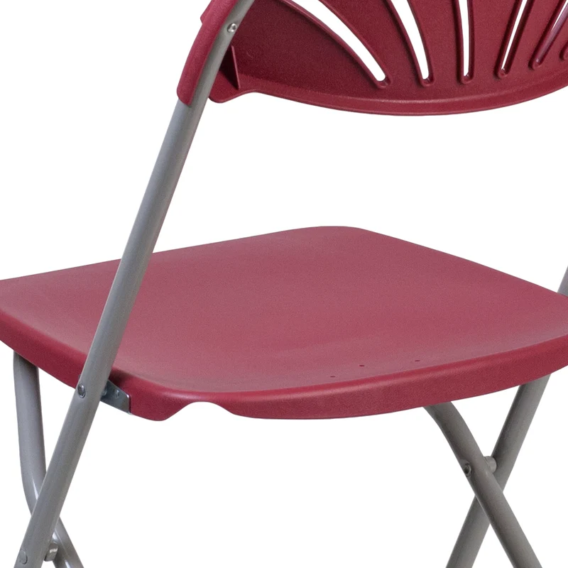 8 Pack Wedding/Event Stackable Fan Back Plastic Folding Chair