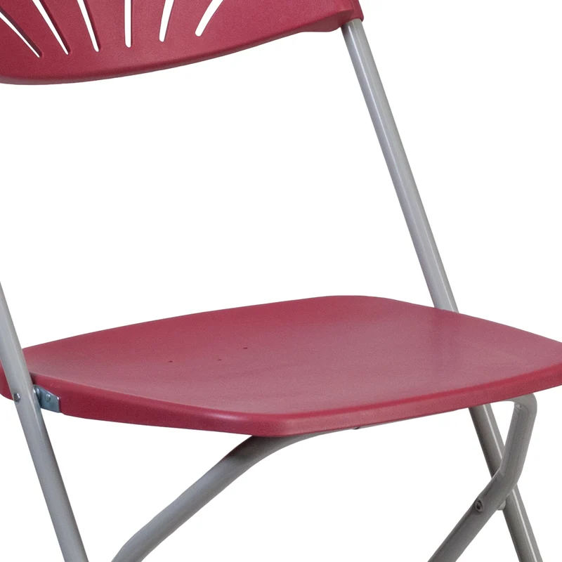 8 Pack Wedding/Event Stackable Fan Back Plastic Folding Chair