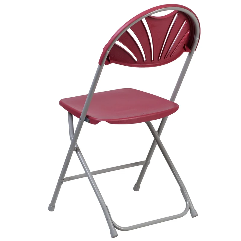 8 Pack Wedding/Event Stackable Fan Back Plastic Folding Chair