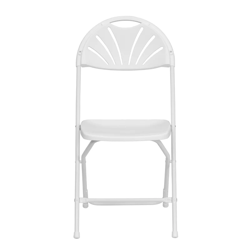 8 Pack Wedding/Event Stackable Fan Back Plastic Folding Chair