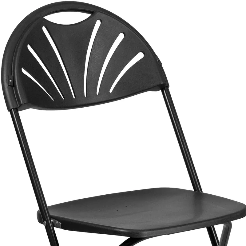8 Pack Wedding/Event Stackable Fan Back Plastic Folding Chair