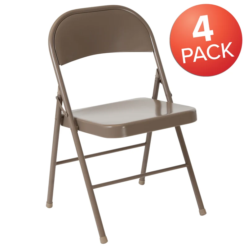 4 Pack Double Braced Commercial Party Events Steel Metal Folding Chair