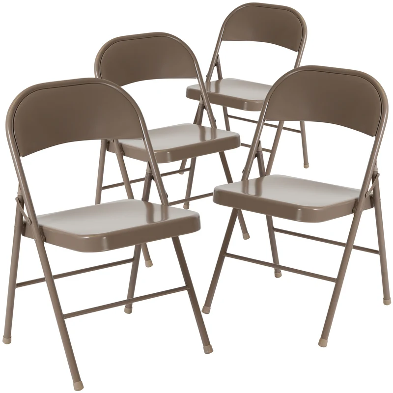 4 Pack Double Braced Commercial Party Events Steel Metal Folding Chair