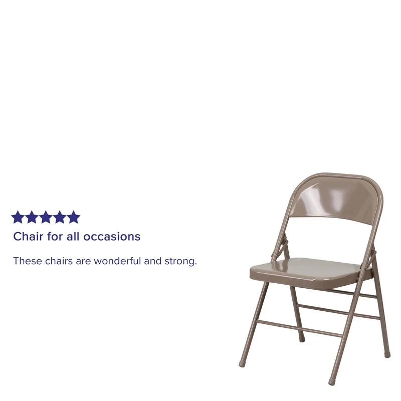 4 Pack Double Braced Commercial Party Events Steel Metal Folding Chair