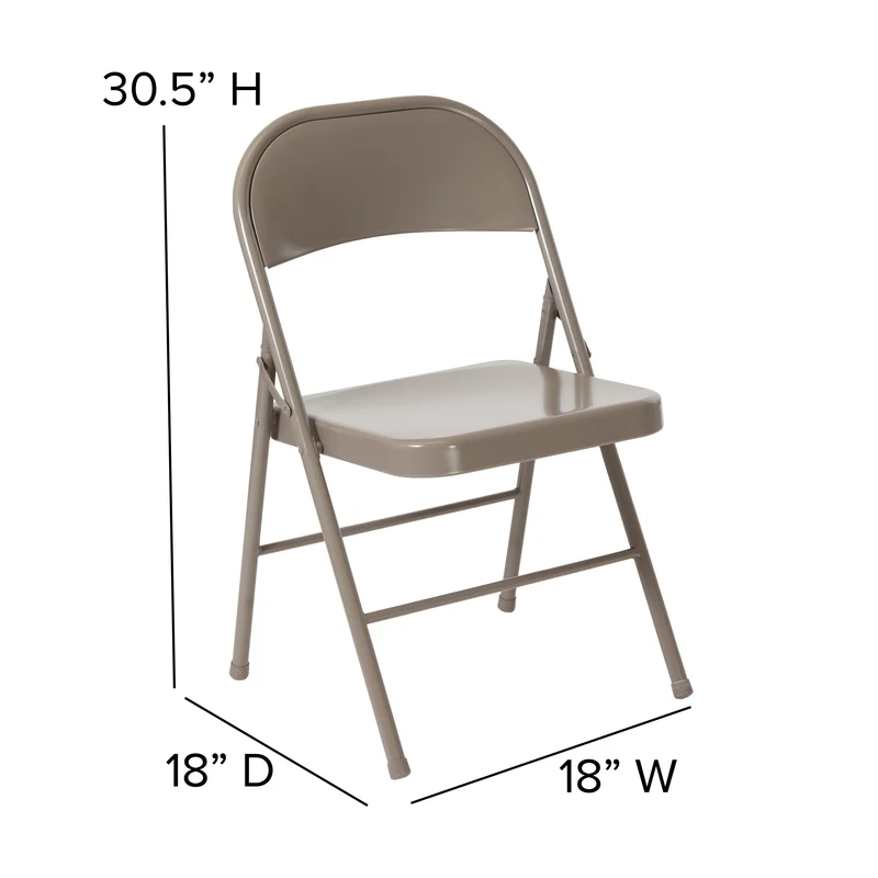 4 Pack Double Braced Commercial Party Events Steel Metal Folding Chair