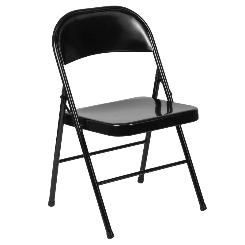 4 Pack Double Braced Commercial Party Events Steel Metal Folding Chair