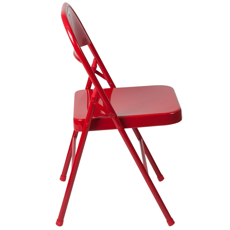 4 Pack Double Braced Commercial Party Events Steel Metal Folding Chair