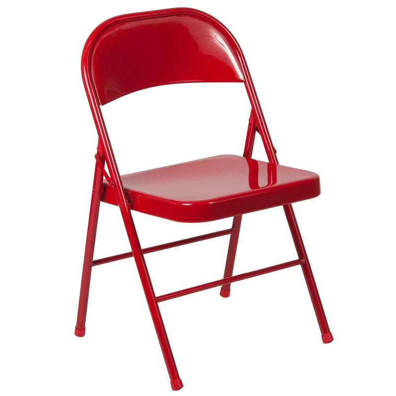 4 Pack Double Braced Commercial Party Events Steel Metal Folding Chair