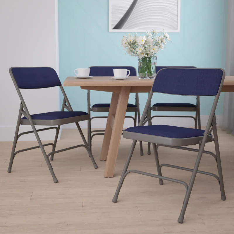 4 Pack Home & Office Portable Party Events Padded Metal Folding Chair